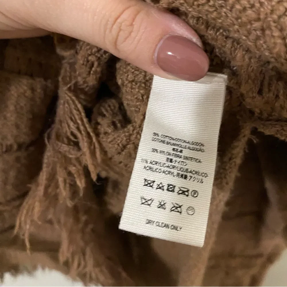 Free People Womens Distressed Pullover Sweater